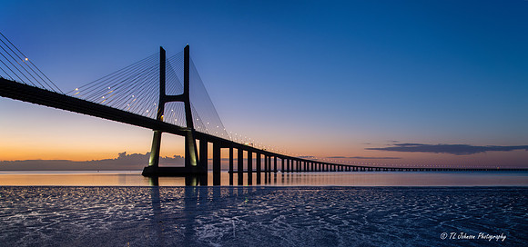 Lisbon Vasco Da Gama Bridge at Sunrise